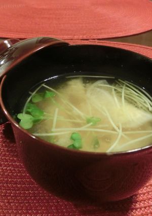 超簡単！かいわれイン☆味噌汁-レシピのメイン写真