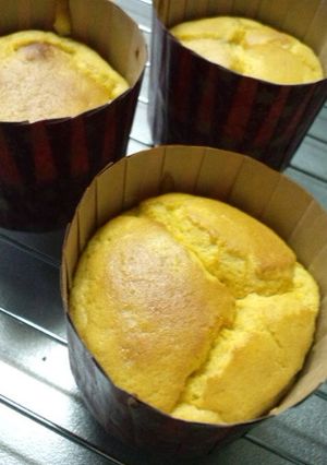離乳食♪ノンオイルかぼちゃシフォンケーキ-レシピのメイン写真
