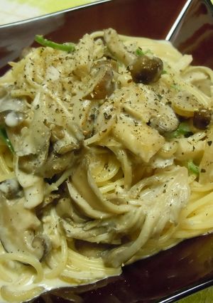 秋を感じる！きのこのクリームソースパスタ-レシピのメイン写真