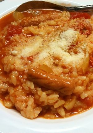 ポークビッツのトマトリゾット　カレー風味-レシピのメイン写真