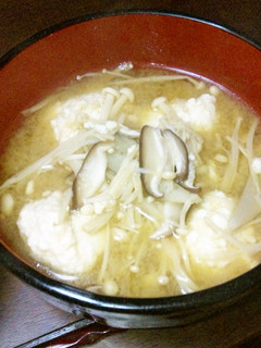 豆腐鶏団子★味噌汁-レシピのメイン写真