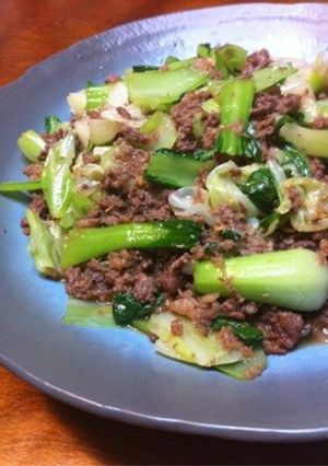 特性味噌だれで簡単に回鍋肉！チンゲン菜入-レシピのメイン写真