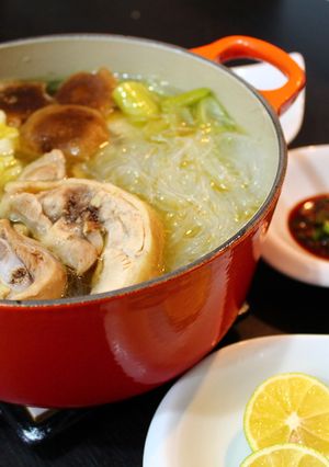 白菜と鶏肉と春雨の塩味お鍋。-レシピのメイン写真