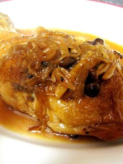 骨付き鶏モモ肉の煮込み・和風きのこソース-レシピのメイン写真