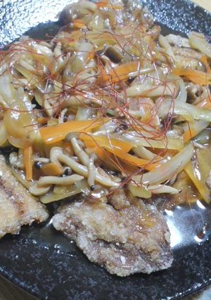 揚げサンマの野菜あんかけ-レシピのメイン写真
