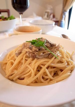 ポルチーニ茸のクリームパスタ-レシピのメイン写真