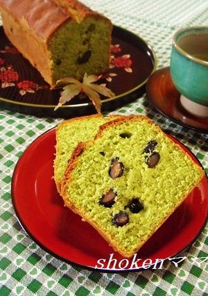 抹茶＆黒豆のパウンドケーキ♪-レシピのメイン写真