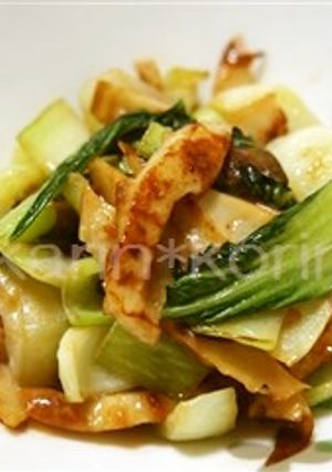 簡単＊ちんげん菜とちくわのオイマヨ炒め-レシピのメイン写真