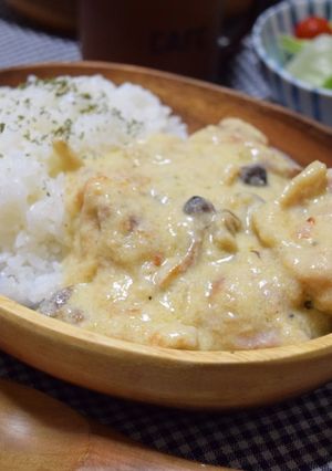 鶏もも肉の塩麹クリーム煮♪-レシピのメイン写真