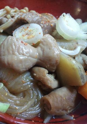 圧力鍋でモツ煮込み-レシピのメイン写真