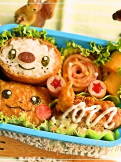 キャラ弁*ピカミジュお稲荷さん*-レシピのメイン写真