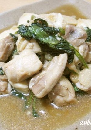 冷凍豆腐と鶏肉の炒め煮-レシピのメイン写真