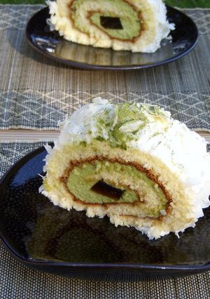 抹茶チョコクリームと黒糖ゼリーのロール-レシピのメイン写真