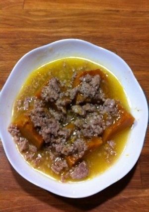 カボチャと挽肉のさっぱり塩煮-レシピのメイン写真