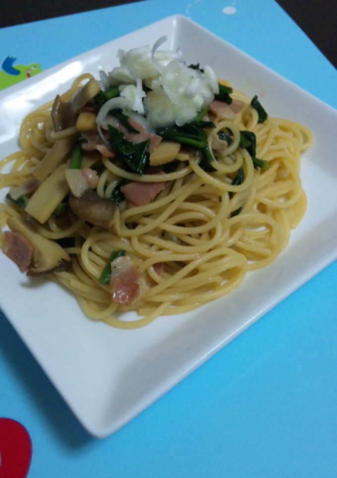 簡単ほうれん草ときのこの和風パスタ-レシピのメイン写真