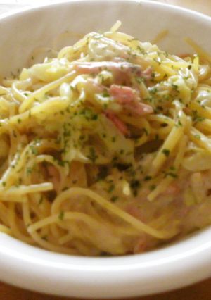簡単♡ベーコンとキャベツのクリームパスタ-レシピのメイン写真