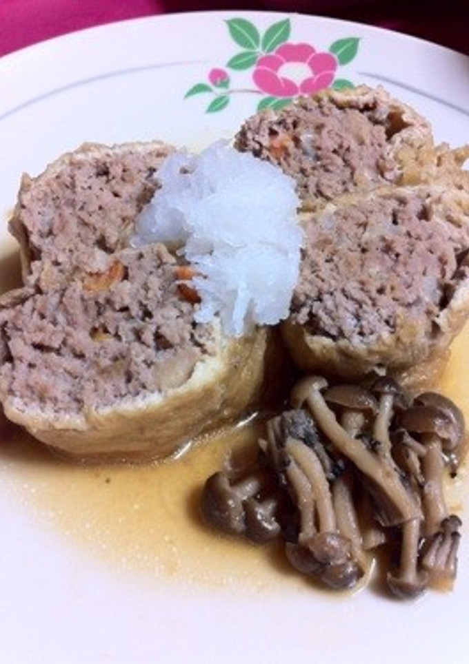 ひき肉と油揚げのつつみ煮♡-レシピのメイン写真