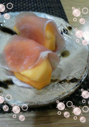 簡単！柿に生ハム巻き！-レシピのメイン写真
