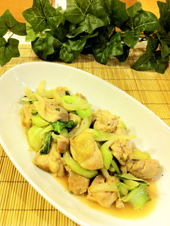 鶏肉と青梗菜の塩炒め-レシピのメイン写真