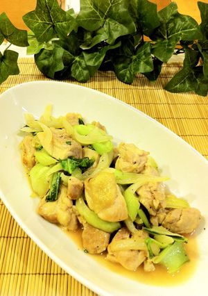 鶏肉と青梗菜の塩炒め-レシピのメイン写真