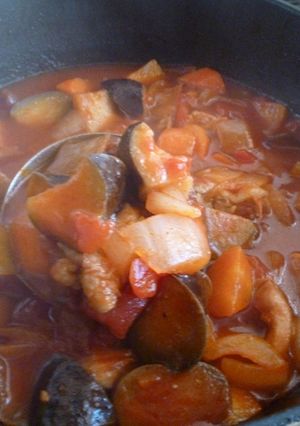 なすと鶏肉のトマト缶煮-レシピのメイン写真