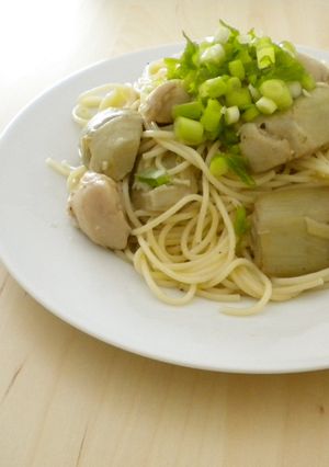 鶏とアーティチョークの和風パスタ-レシピのメイン写真