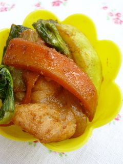 お弁当に♪簡単☆豚肉と青梗菜のカレー炒め-レシピのメイン写真