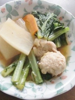 大根のみと葉を一緒に、あったか鍋-レシピのメイン写真