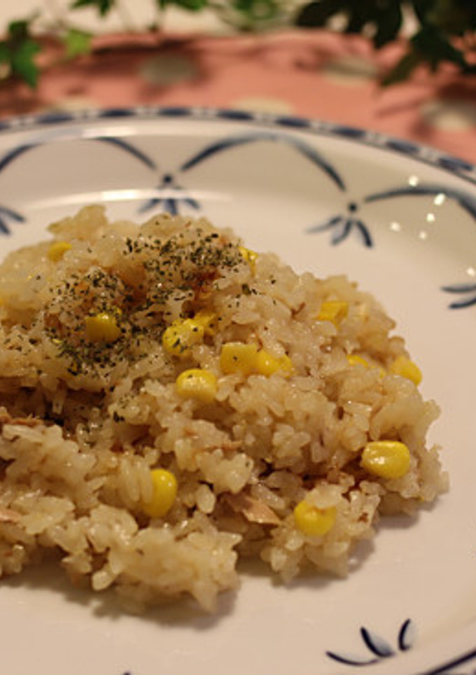 炊飯器で簡単！ツナとコーンのピラフ♪-レシピのメイン写真