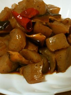 こんにゃくとしいたけの炒め煮-レシピのメイン写真