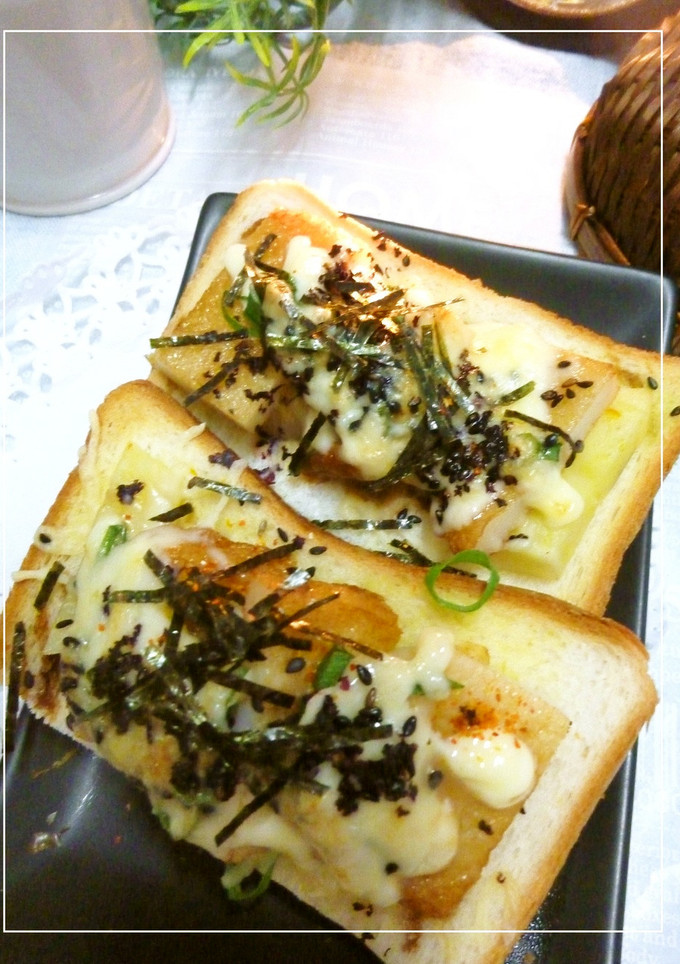 揚げはんぺんとじゃが芋の和風トースト-レシピのメイン写真