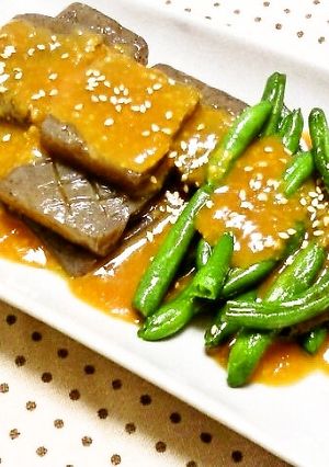 蒟蒻ステーキ～生姜風味の甘味噌がけ～-レシピのメイン写真