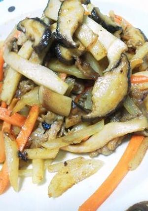 【コクが最高!】キノコの簡単カレー炒め!-レシピのメイン写真