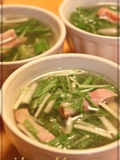 ほっこり♪里芋ベーコンの水菜スープ-レシピのメイン写真