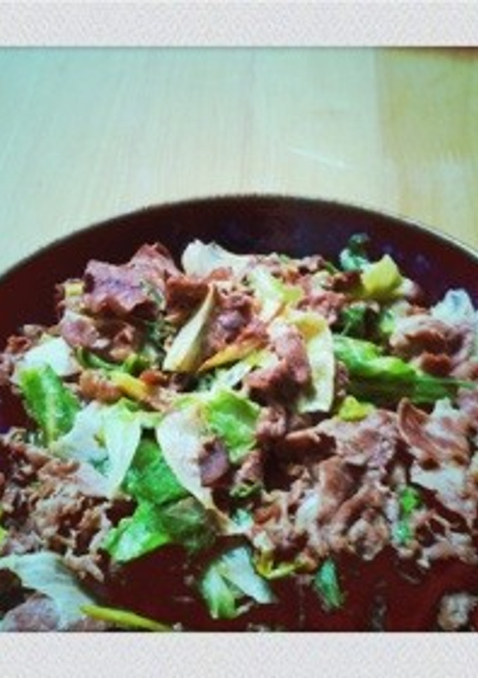牛肉とレタスのさっと炒め☆-レシピのメイン写真