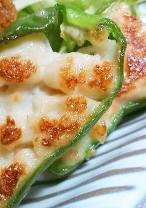 ピーマンのすり身詰め焼き-レシピのメイン写真