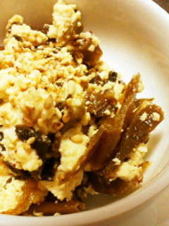 箸休めに*高菜漬けの豆腐和え-レシピのメイン写真