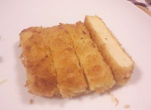 冷凍豆腐で揚げないヘルシーとんかつ♪-レシピのメイン写真