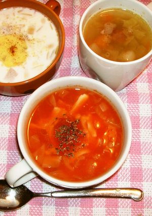 夜仕込んで朝選べる☆カメレオンスープ☆-レシピのメイン写真