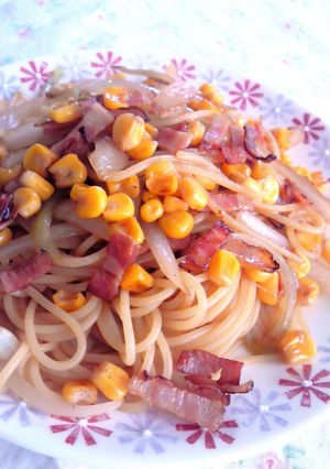 オニオンとコーンの和風パスタ-レシピのメイン写真