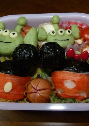 リトルグリーンメンのおかず（キャラ弁）-レシピのメイン写真