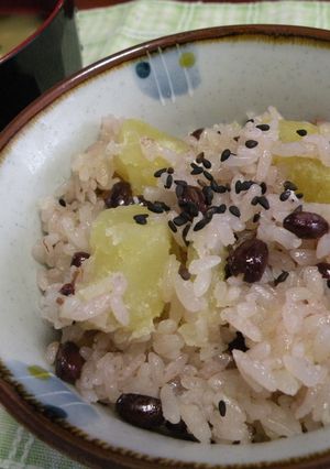 さつま芋と赤飯のコラボ！【芋赤飯】-レシピのメイン写真