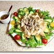 ぷるぷるジュレ添え♪鶏と舞茸の味付蒸し