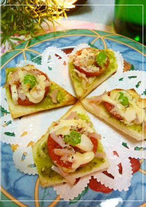 トマトとハムのカナッペ バジル風味-レシピのメイン写真