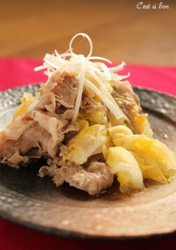 白菜と豚肉の重ね煮・白だしでしっとり♪-レシピのメイン写真