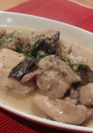 鶏肉としいたけのクリームソース-レシピのメイン写真