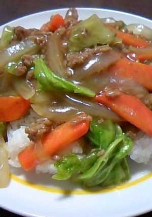 簡単すぎ鮮やかあんかけご飯★ミ-レシピのメイン写真