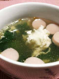 レタスと魚肉ソーセージの卵スープ-レシピのメイン写真