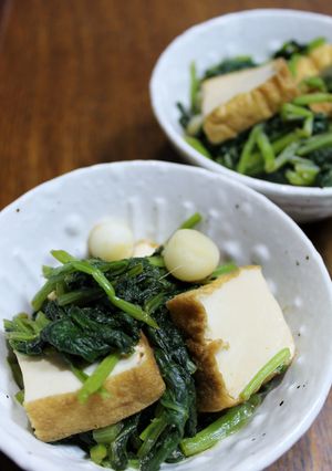 コチュジャンを＋！かぶ菜と厚揚げの炒め煮-レシピのメイン写真