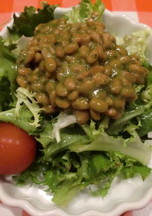 キューピーバジルソース　納豆サラダ-レシピのメイン写真